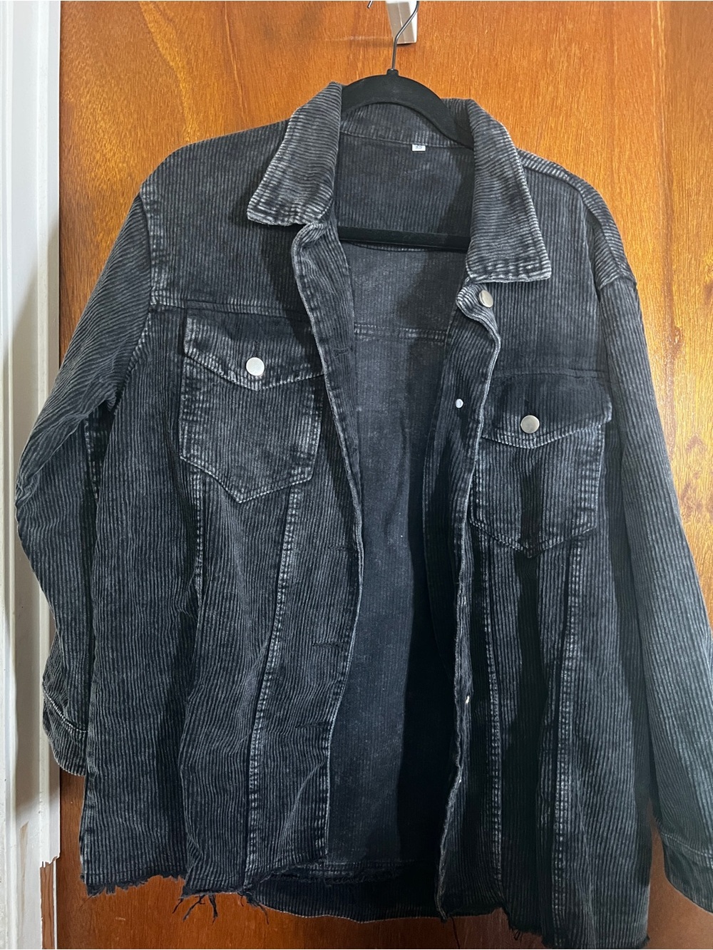 Amazon Black Corduroy Trucker Jacket